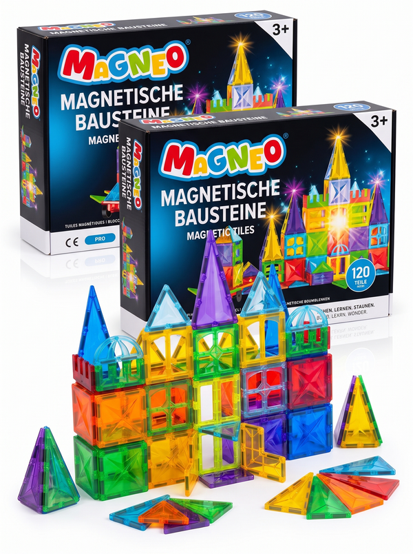 Geschwister Bundle 240 Teile MAGNEO - Magnetische Bausteine